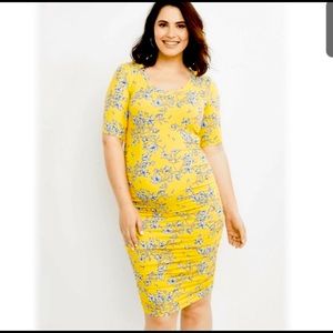 Motherhood Yellow maternity dress